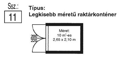 11-es raktárkonténer metszet 11-es raktárkonténer metszet
